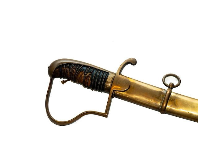 Antiek cavaleriesabel met gekroond n-monogram en... - afbeelding 2 van  4