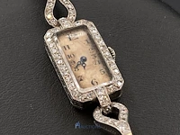 Antiek dameshorloge bezet met diamant - afbeelding 9 van  16