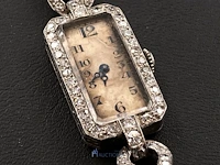 Antiek dameshorloge bezet met diamant - afbeelding 10 van  16