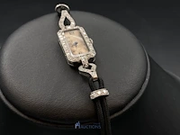Antiek dameshorloge bezet met diamant - afbeelding 14 van  16