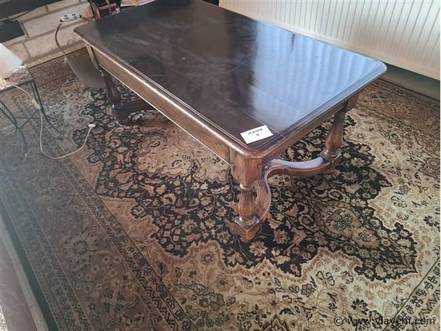 Antiek eiken salontafel - afbeelding 1 van  2