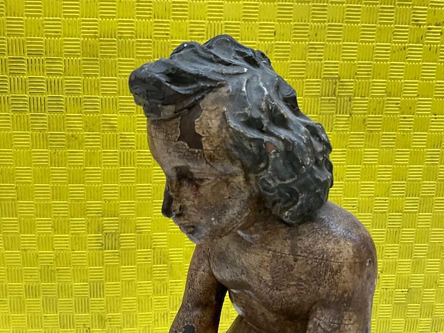 Antiek houten beeld - afbeelding 2 van  11