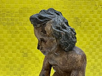 Antiek houten beeld - afbeelding 2 van  11