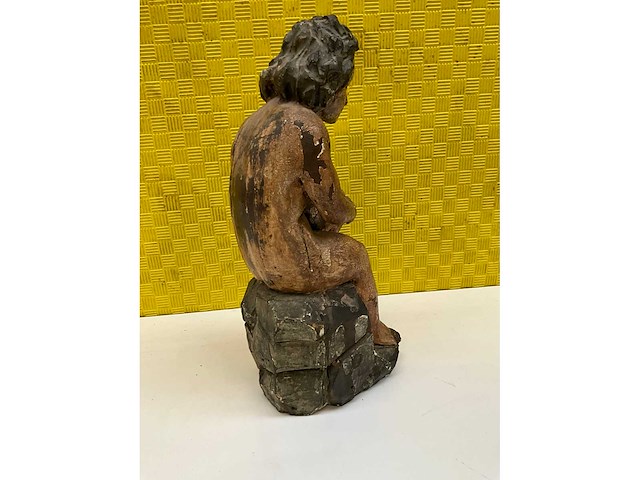 Antiek houten beeld - afbeelding 5 van  11