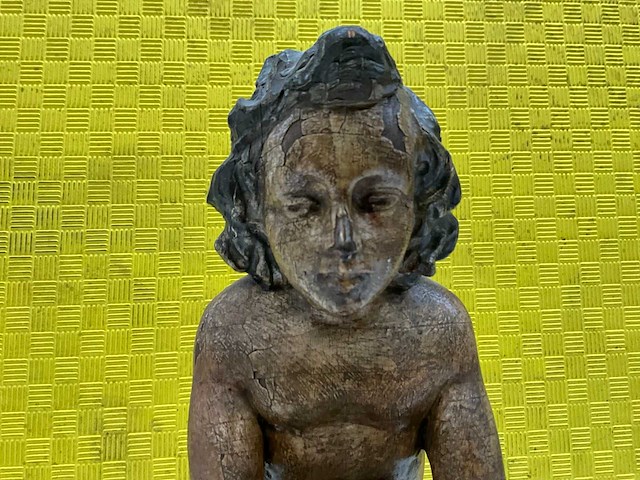 Antiek houten beeld - afbeelding 10 van  11