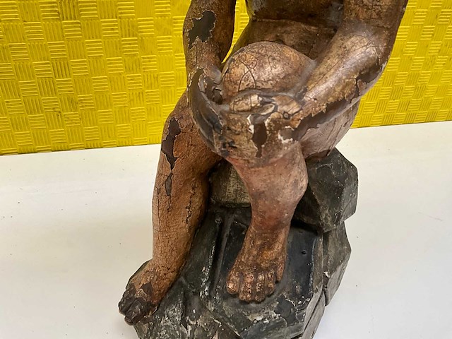 Antiek houten beeld - afbeelding 11 van  11