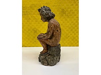 Antiek houten beeld - afbeelding 3 van  3