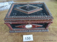 Antiek kistje 1915 gedateerd 28x19cm, h 15cm - afbeelding 1 van  6