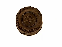 Antiek lederen etui met opvouwbare drinkbeker - afbeelding 3 van  3