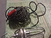 Antiek messing tafellamp +hanglamp+buislamp jaar 1950 - afbeelding 3 van  10