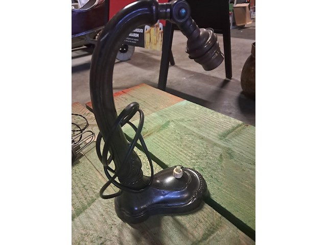 Antiek messing tafellamp +hanglamp+buislamp jaar 1950 - afbeelding 6 van  10