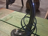 Antiek messing tafellamp +hanglamp+buislamp jaar 1950 - afbeelding 9 van  10