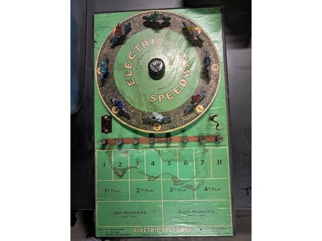 Antiek motorrace spel (cafespel) electric speedway +- jaar 1930 - afbeelding 2 van  6
