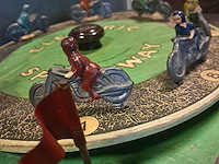 Antiek motorrace spel (cafespel) electric speedway +- jaar 1930 - afbeelding 3 van  6