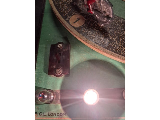 Antiek motorrace spel (cafespel) electric speedway +- jaar 1930 - afbeelding 6 van  6