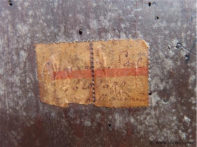 Antiek schilderij, fluitspeler op ton - afbeelding 7 van  8