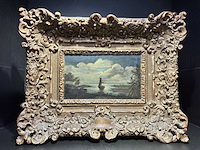 Antiek schilderij in kader - afbeelding 1 van  6