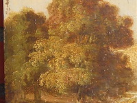 Antiek schilderij, landschap - afbeelding 2 van  6