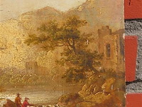 Antiek schilderij, landschap - afbeelding 4 van  6