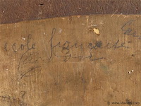 Antiek schilderij, landschap - afbeelding 6 van  6
