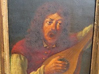 Antiek schilderij, muzikant - afbeelding 2 van  5