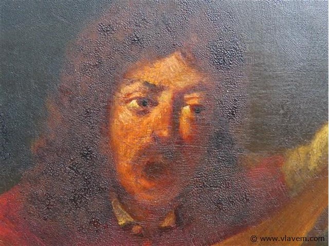 Antiek schilderij, muzikant - afbeelding 3 van  5