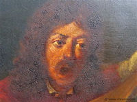 Antiek schilderij, muzikant - afbeelding 3 van  5