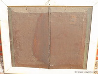 Antiek schilderij, strandzicht met figuren - afbeelding 6 van  7
