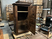 Antieke 1-deurs houten kledingkast - afbeelding 5 van  5