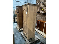 Antieke 1-deurs houten kledingkast - afbeelding 3 van  5