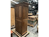 Antieke 1-deurs houten kledingkast - afbeelding 2 van  4