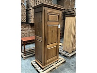 Antieke 1-deurs houten kledingkast - afbeelding 3 van  4