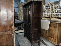 Antieke 2-deurs houten kledingkast - afbeelding 3 van  4