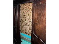 Antieke 2-deurs houten kledingkast - afbeelding 4 van  4