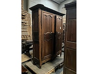 Antieke 2-deurs houten kledingkast - afbeelding 2 van  5