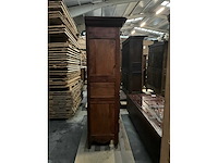 Antieke 2-deurs houten kledingkast - afbeelding 3 van  5