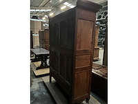 Antieke 2-deurs houten kledingkast - afbeelding 4 van  5