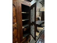 Antieke 2-deurs houten kledingkast - afbeelding 5 van  5