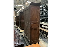 Antieke 2-deurs houten kledingkast - afbeelding 4 van  5