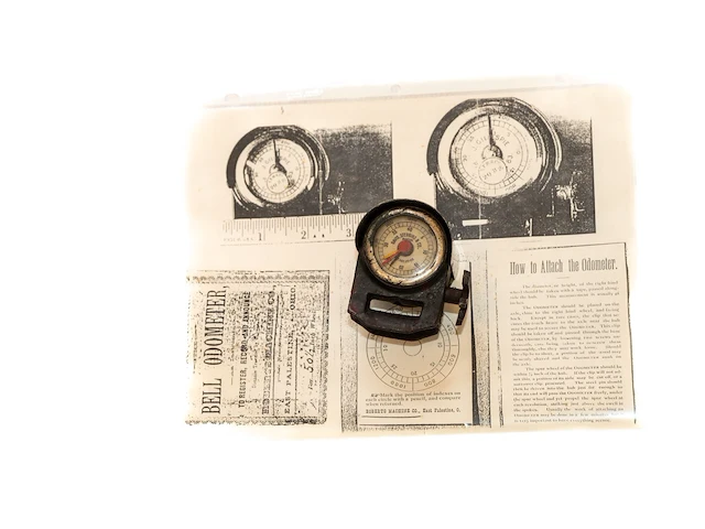 Antieke amerikaanse odometer davis, stebbins &... - afbeelding 1 van  2