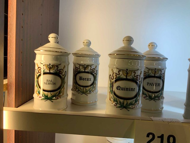 Antieke apotheek potten (12x) - afbeelding 2 van  5