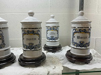 Antieke apotheek potten (6x) - afbeelding 2 van  3
