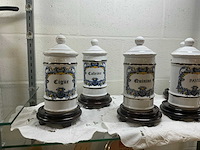 Antieke apotheek potten (6x) - afbeelding 3 van  3