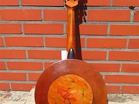Antieke banjo met inlegwerk - afbeelding 4 van  6