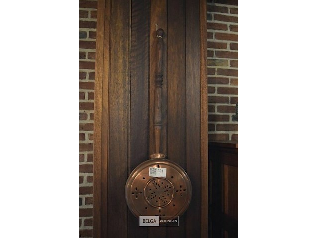 Antieke beddenpan/bedwarmer - afbeelding 1 van  2