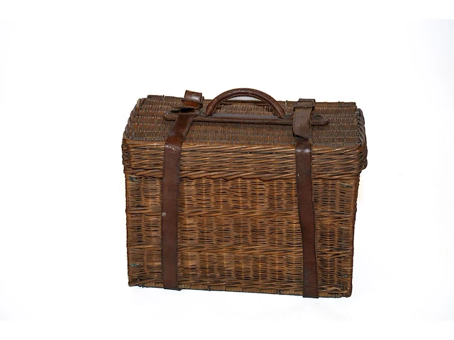 Antieke britse picknickmand met theeset / 'drew &... - afbeelding 4 van  5