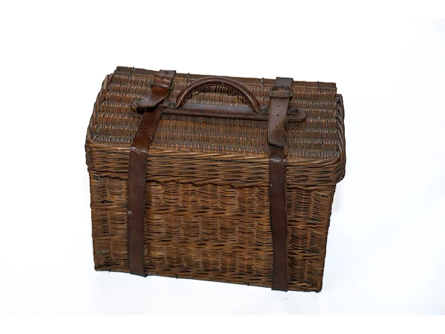 Antieke britse picknickmand met theeset / 'drew &... - afbeelding 5 van  5