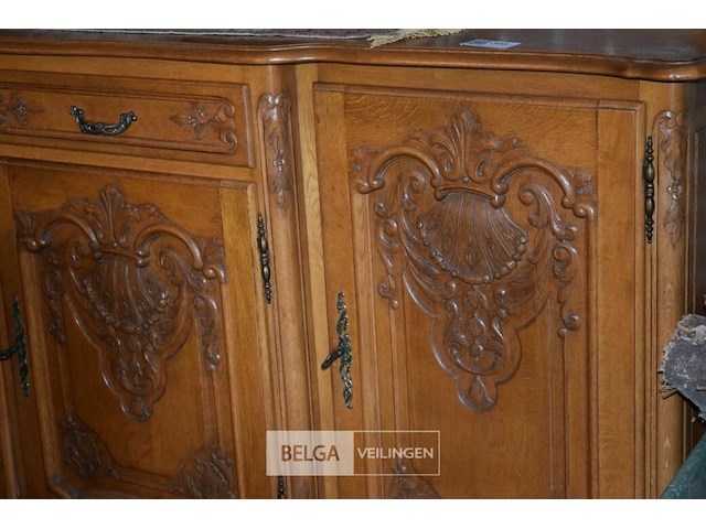 Antieke buffetkast met 4 deuren en 2 lades - afbeelding 2 van  4