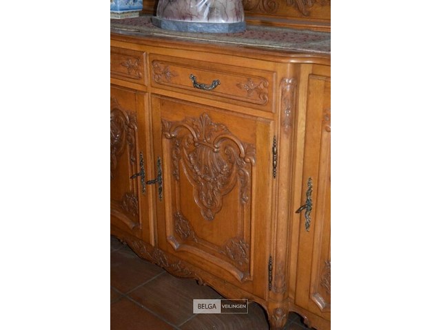 Antieke buffetkast met 4 deuren en 2 lades - afbeelding 3 van  4