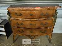 Antieke commode lodewijk xv stijl met marmer blad - afbeelding 1 van  4